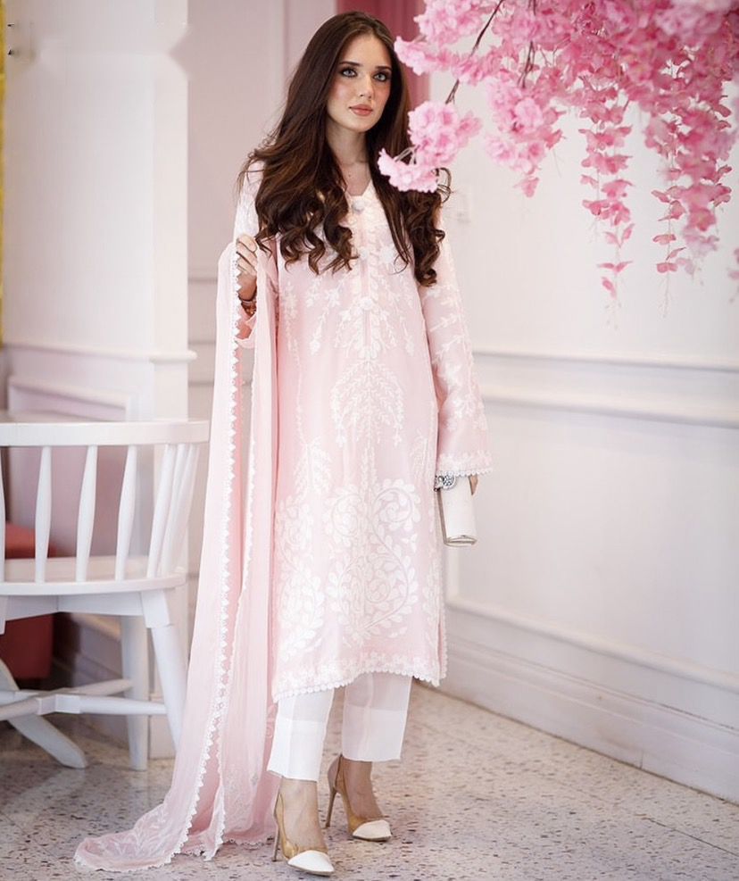 Pent Kurta With Dupatta With Shine Embroidery Work - Classique Mart